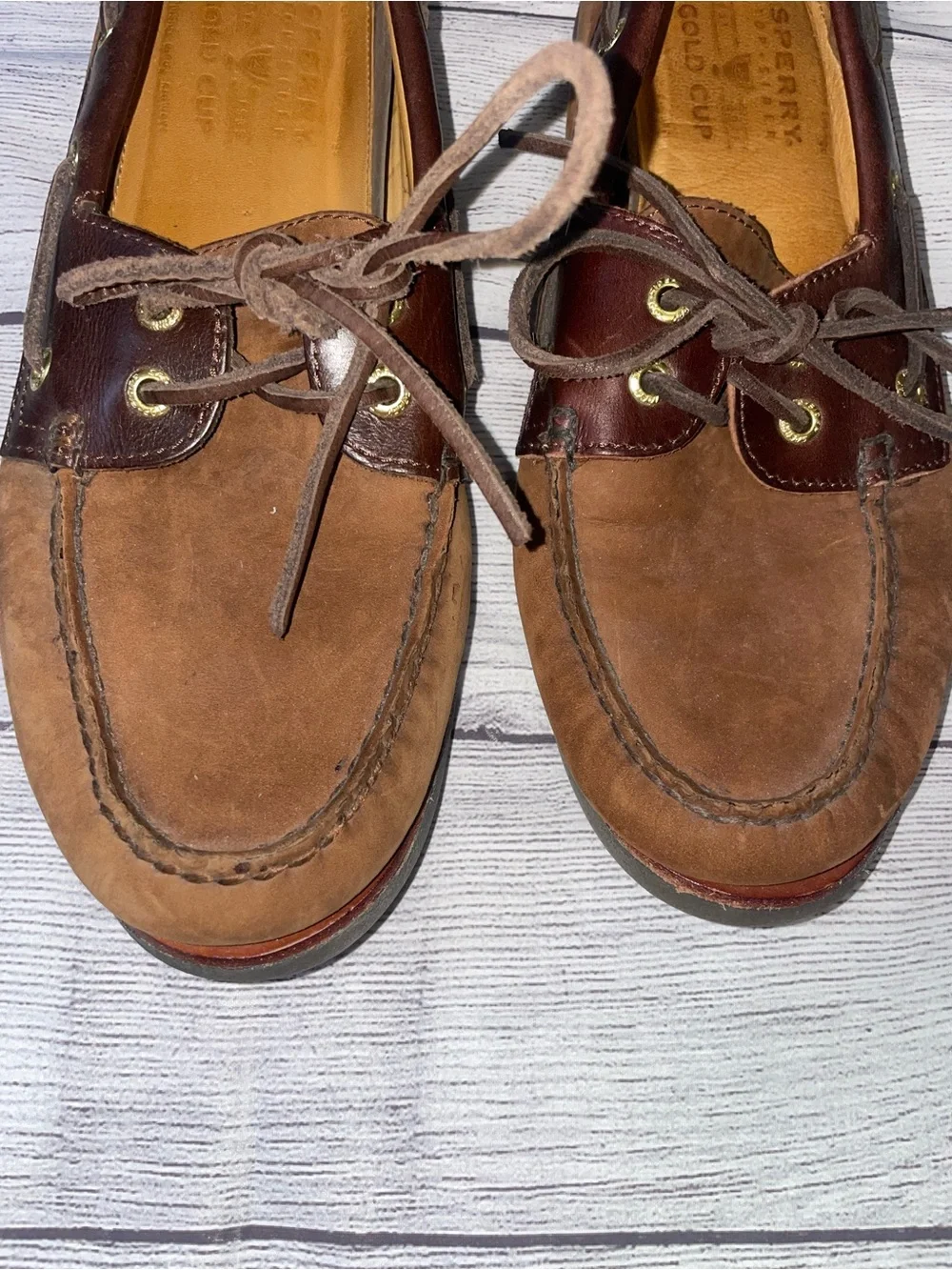 Sperry Topsider Gold Cup Brown Suede Boat Shoes